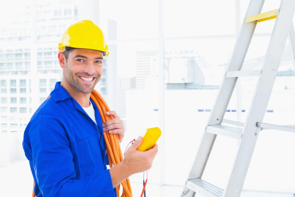 man beside the ladder